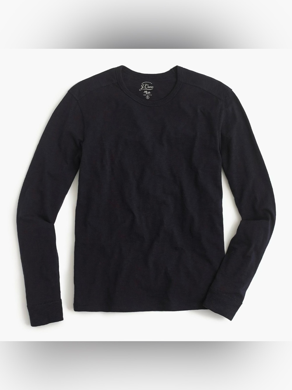 J.Crew Men’s Medium Long Sleeve Crewneck T-shirt Navy Blue 100% Cotton 07648
